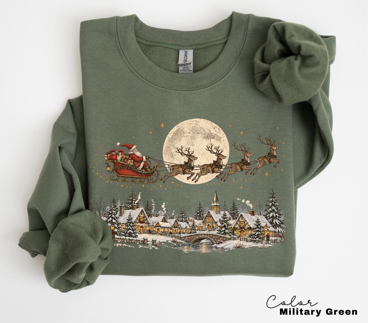 Christmas Vintage Sweatshirt, Holiday Crewneck, Winter Pullover,