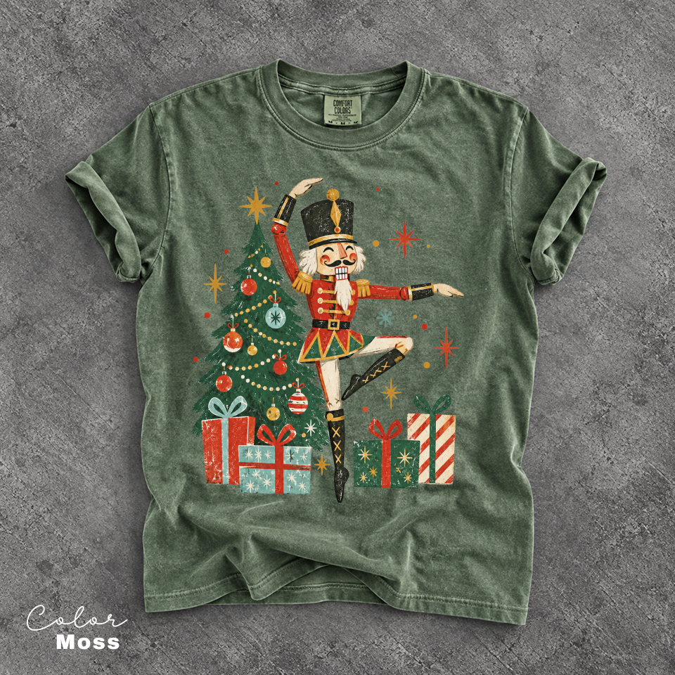 Nutcracker Dancing Shirt, Vintage Christmas Dancer Tee, Nutcracker Graphic Tee, Comfort Colors