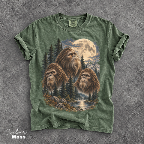 Bigfoot Retro Nature Shirt, Comfort Colors Tee