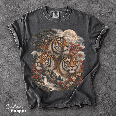 Vintage Tiger Tee, Retro 90s Style Tee,