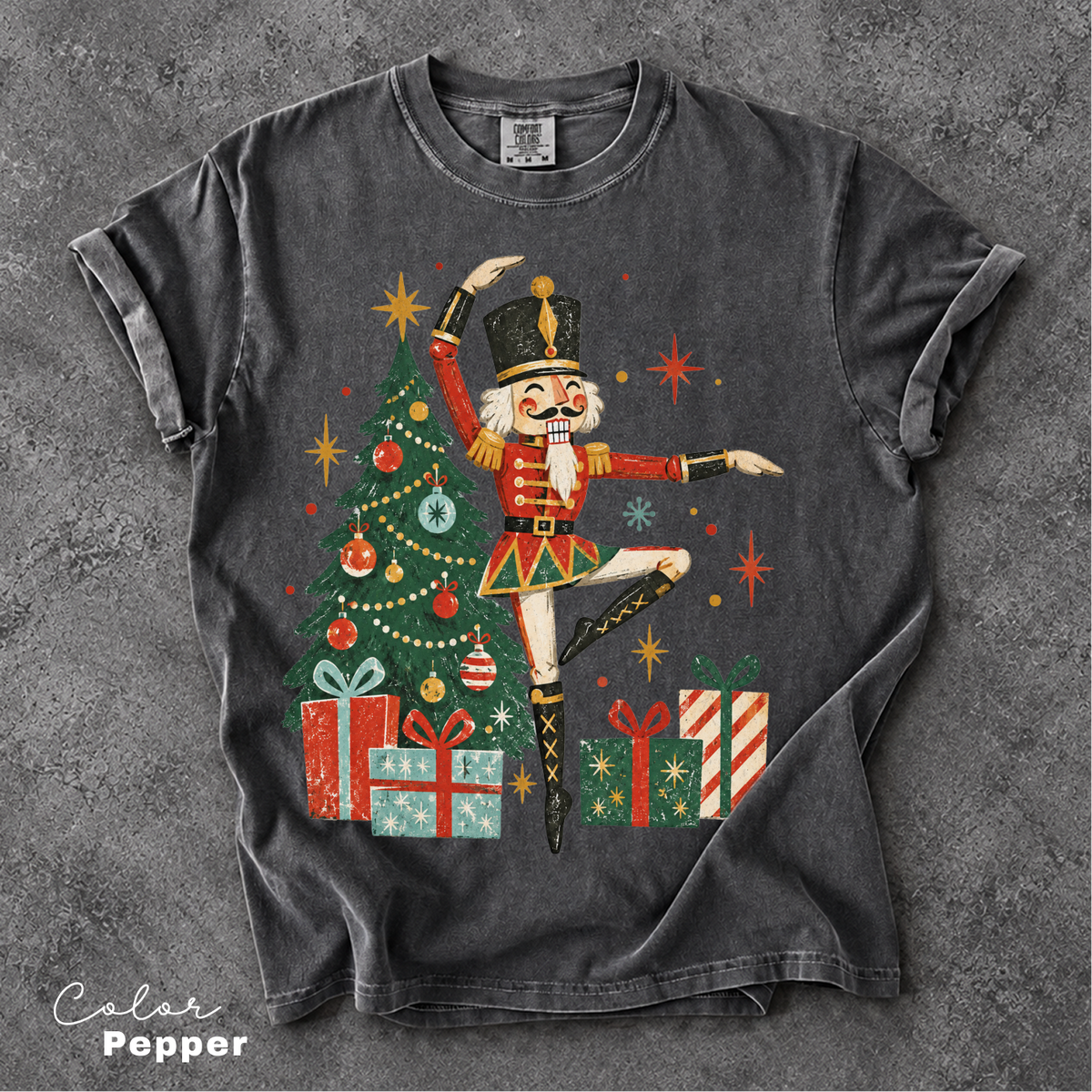 Nutcracker Dancing Shirt, Vintage Christmas Dancer Tee, Nutcracker Graphic Tee, Comfort Colors