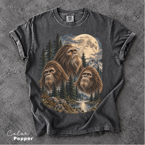 Bigfoot Retro Nature Shirt, Comfort Colors Tee