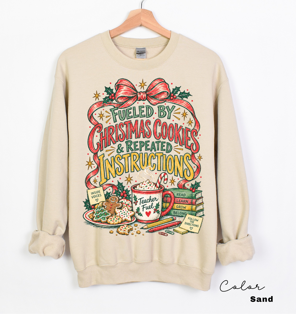 Teacher Christmas Sweatshirt, Holiday Teacher Crewneck, Retro Christmas Teacher Pullover, Teacher Gift Sweatshirt