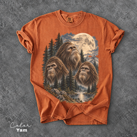 Bigfoot Retro Nature Shirt, Comfort Colors Tee