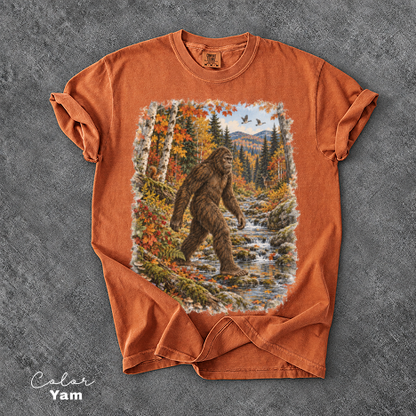 Retro Bigfoot Shirt, Nature Sasquatch Tee
