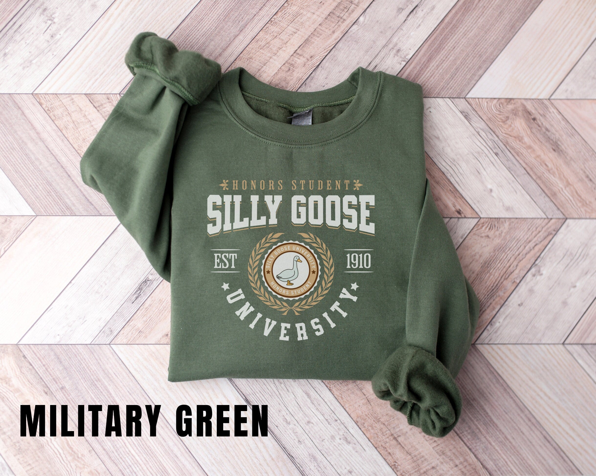Silly Goose University Crewneck Sweatshirt Unisex Silly Goose University Shirt Funny Sweatshirt Funny College Student Graduate School Gift