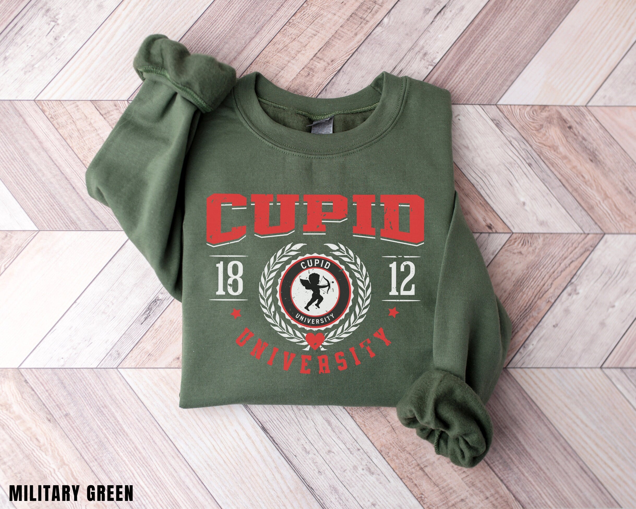 Womens Valentines Day Sweatshirt, Valentine Cupid Sweatshirt, Cupid University Sweatshirt, Valentines Day Shirt, Funny Valentines Day Gift