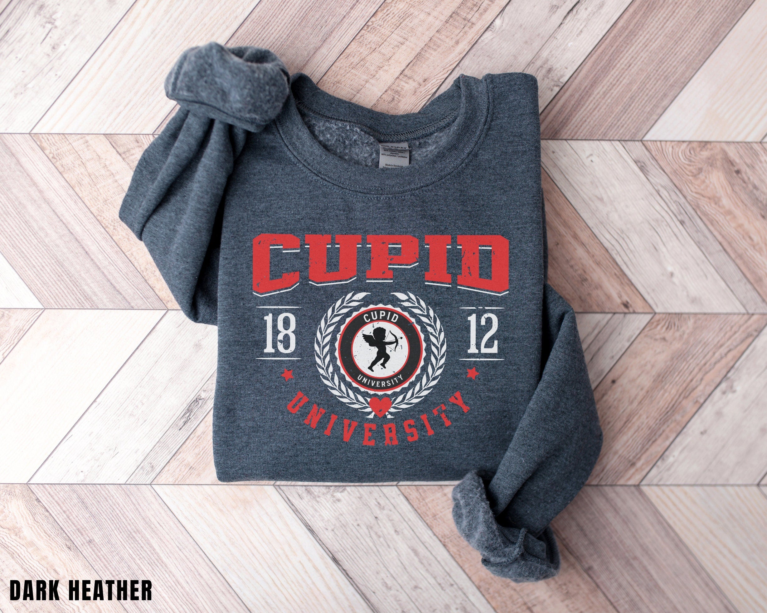 Womens Valentines Day Sweatshirt, Valentine Cupid Sweatshirt, Cupid University Sweatshirt, Valentines Day Shirt, Funny Valentines Day Gift
