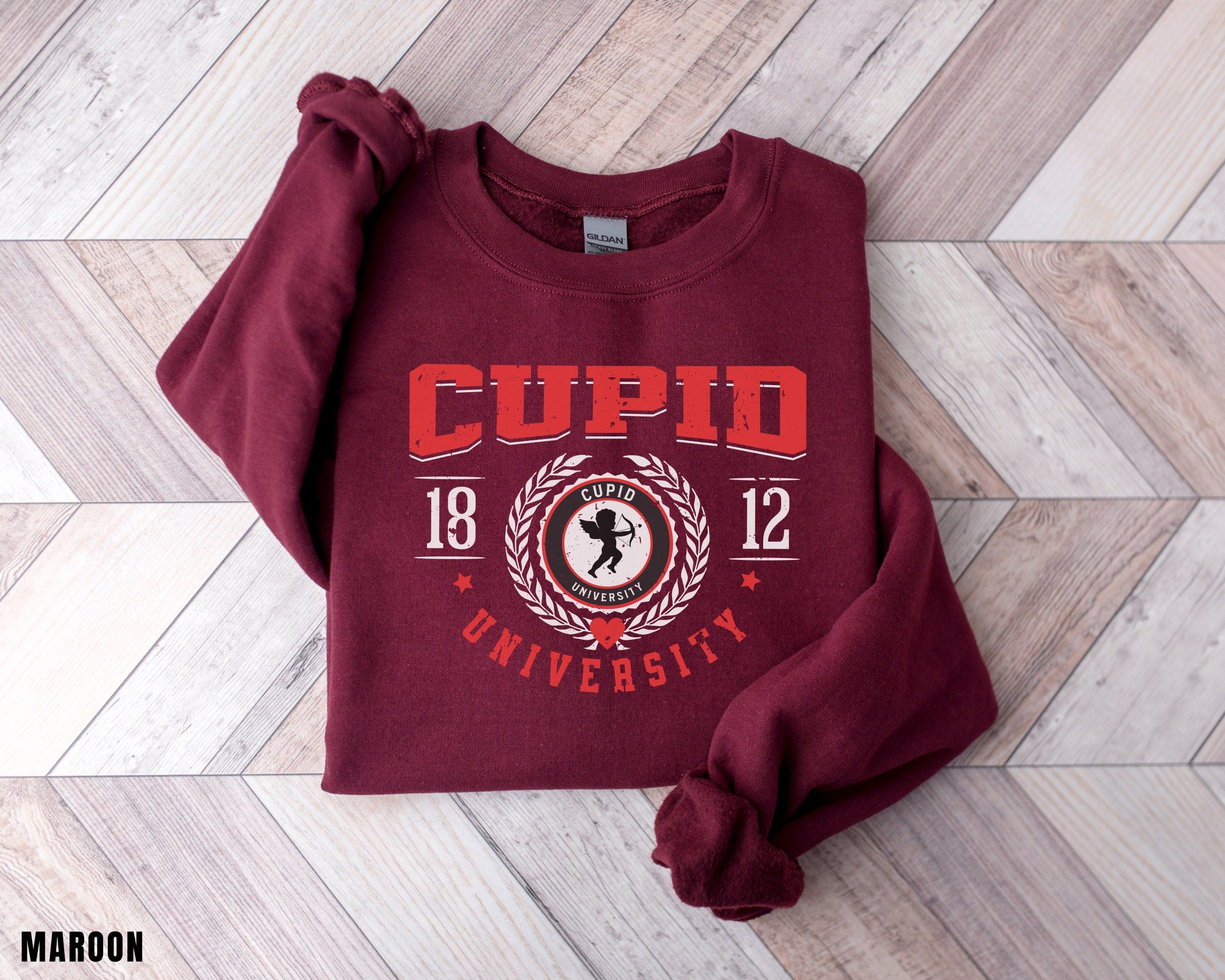 Womens Valentines Day Sweatshirt, Valentine Cupid Sweatshirt, Cupid University Sweatshirt, Valentines Day Shirt, Funny Valentines Day Gift