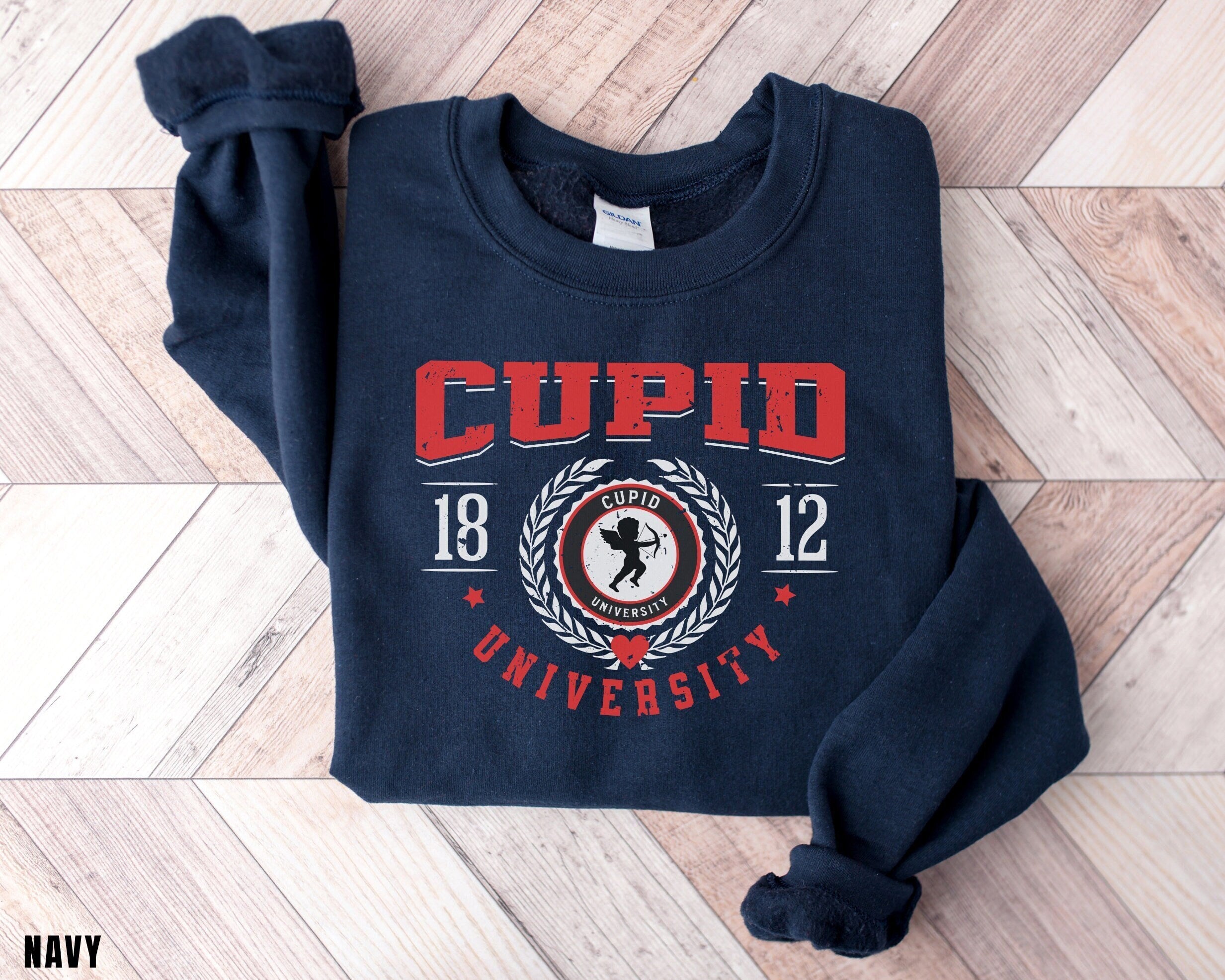Womens Valentines Day Sweatshirt, Valentine Cupid Sweatshirt, Cupid University Sweatshirt, Valentines Day Shirt, Funny Valentines Day Gift