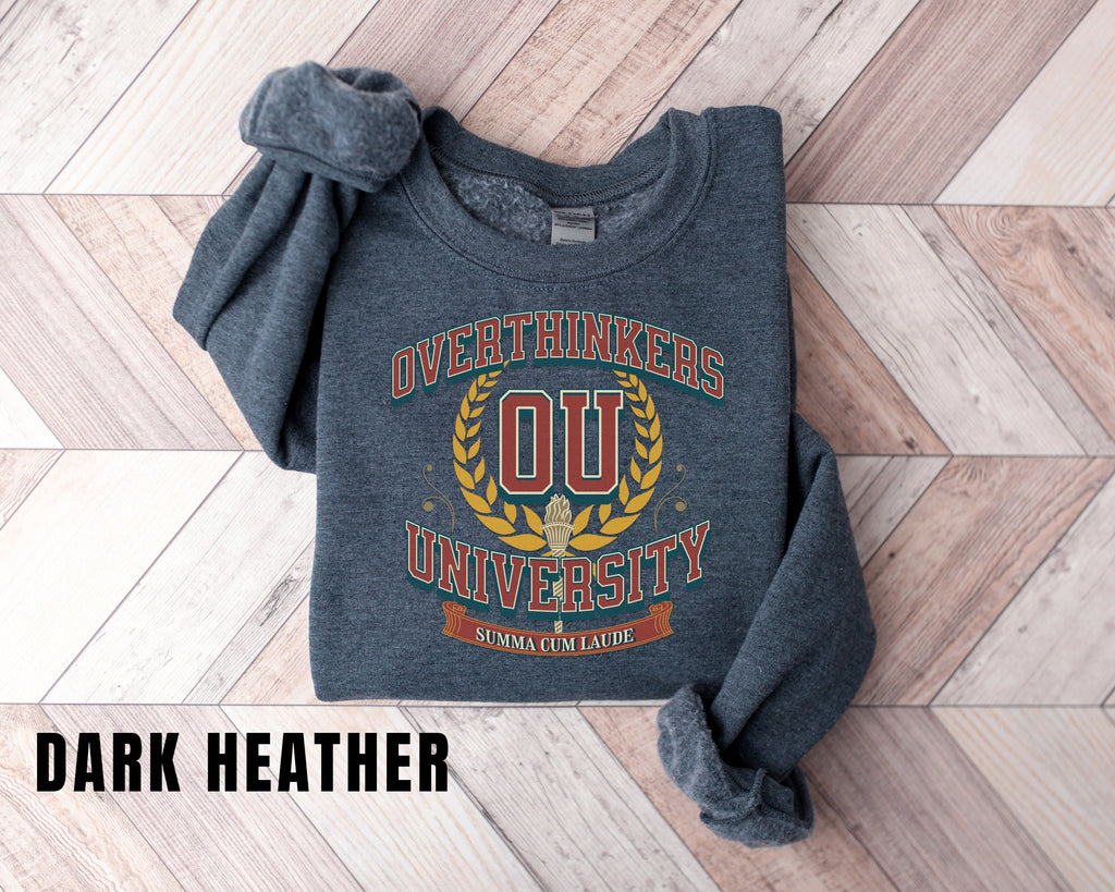 a dark sweatshirt with the words dark heather on it