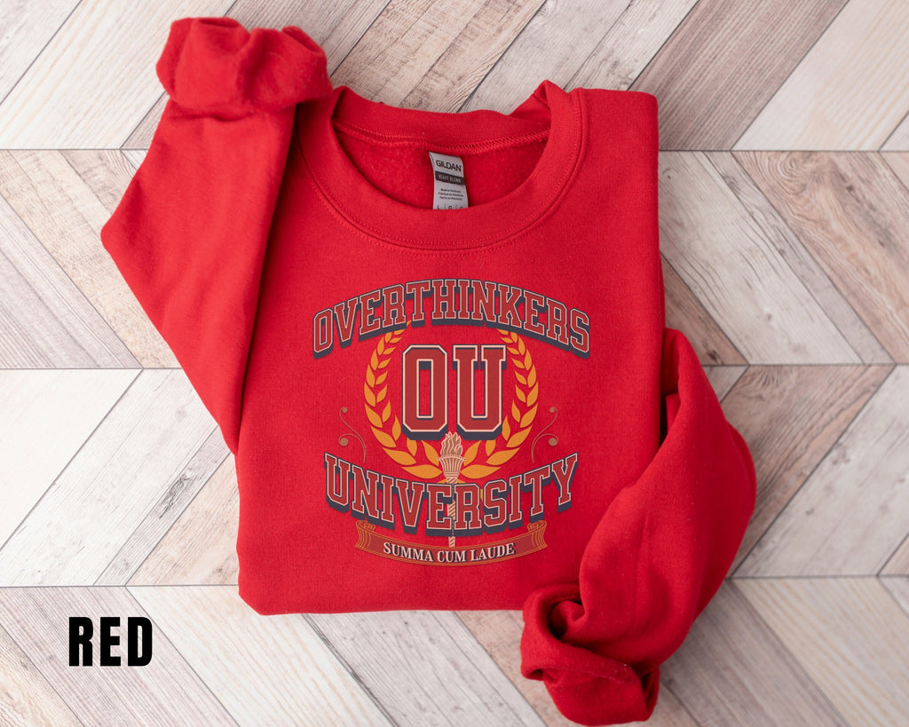 a red sweatshirt with the words university on it