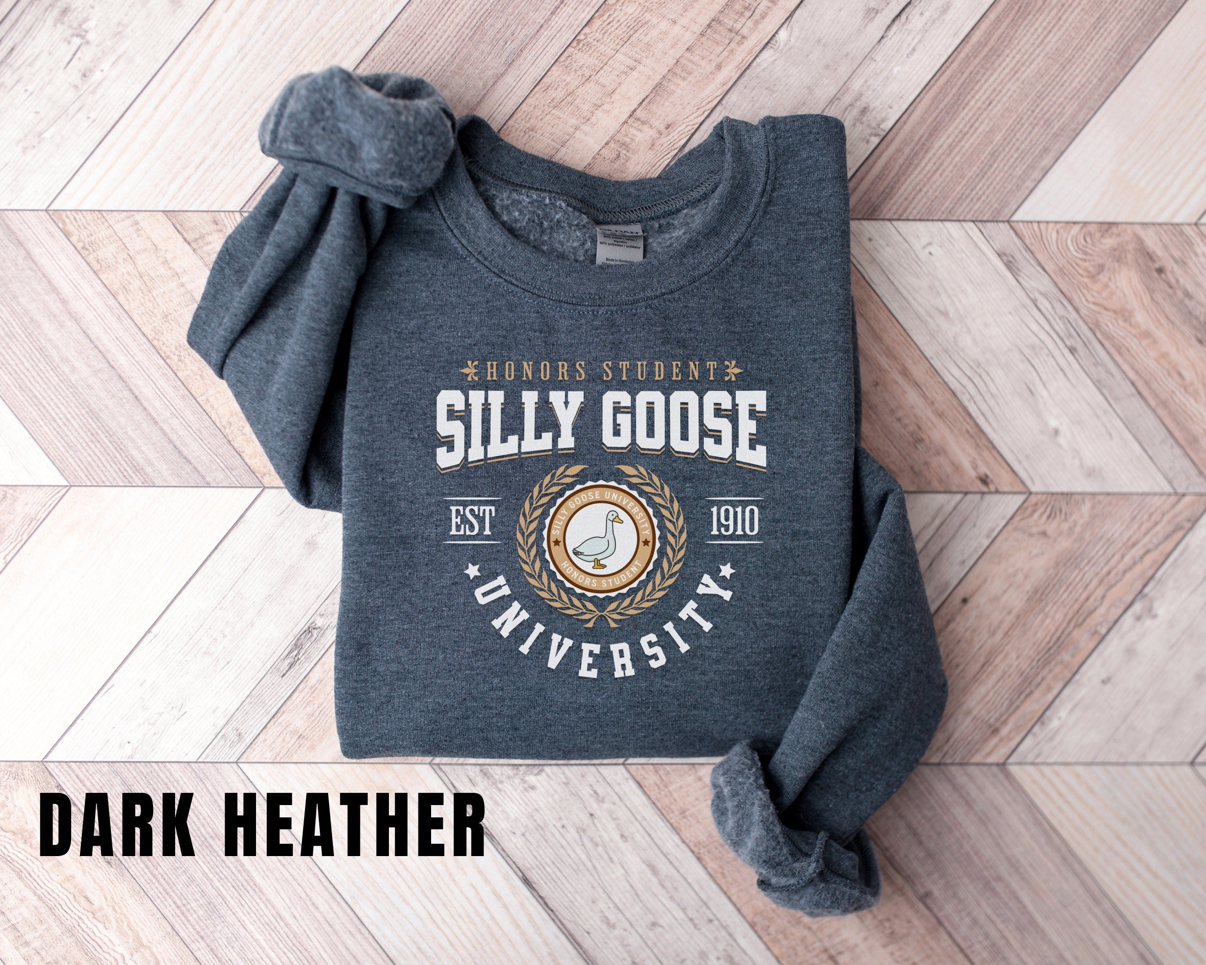 a sweatshirt with the words silly goose on it
