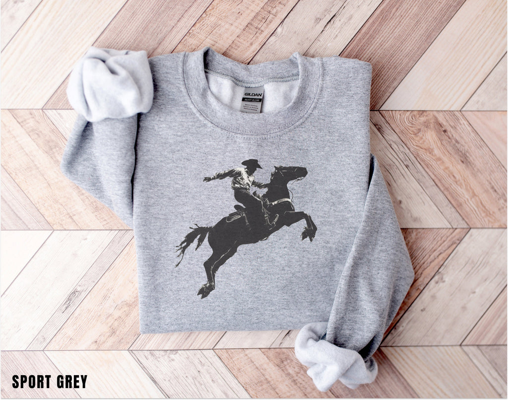Cowboys Western Sweatshirt, American Western Graphic Crewneck, Rodeo Gift Shirt, Country Sweatshirt, Western Hoodie, Cowgirl Sweater, Horse