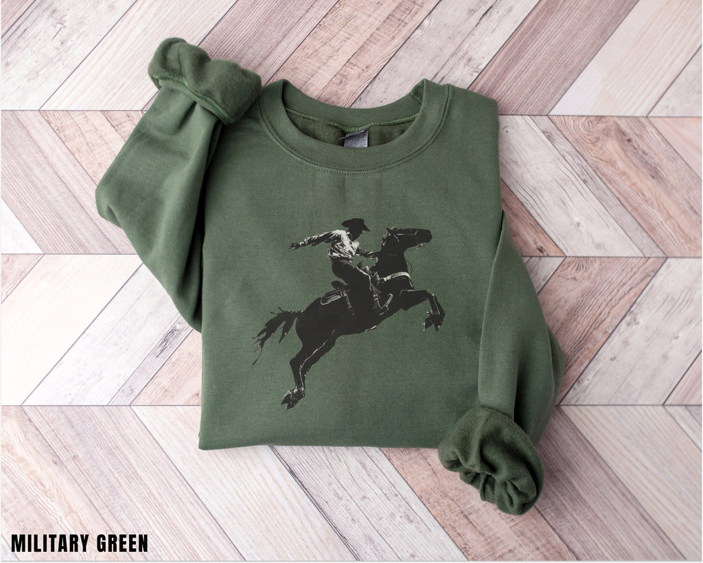 Cowboys Western Sweatshirt, American Western Graphic Crewneck, Rodeo Gift Shirt, Country Sweatshirt, Western Hoodie, Cowgirl Sweater, Horse