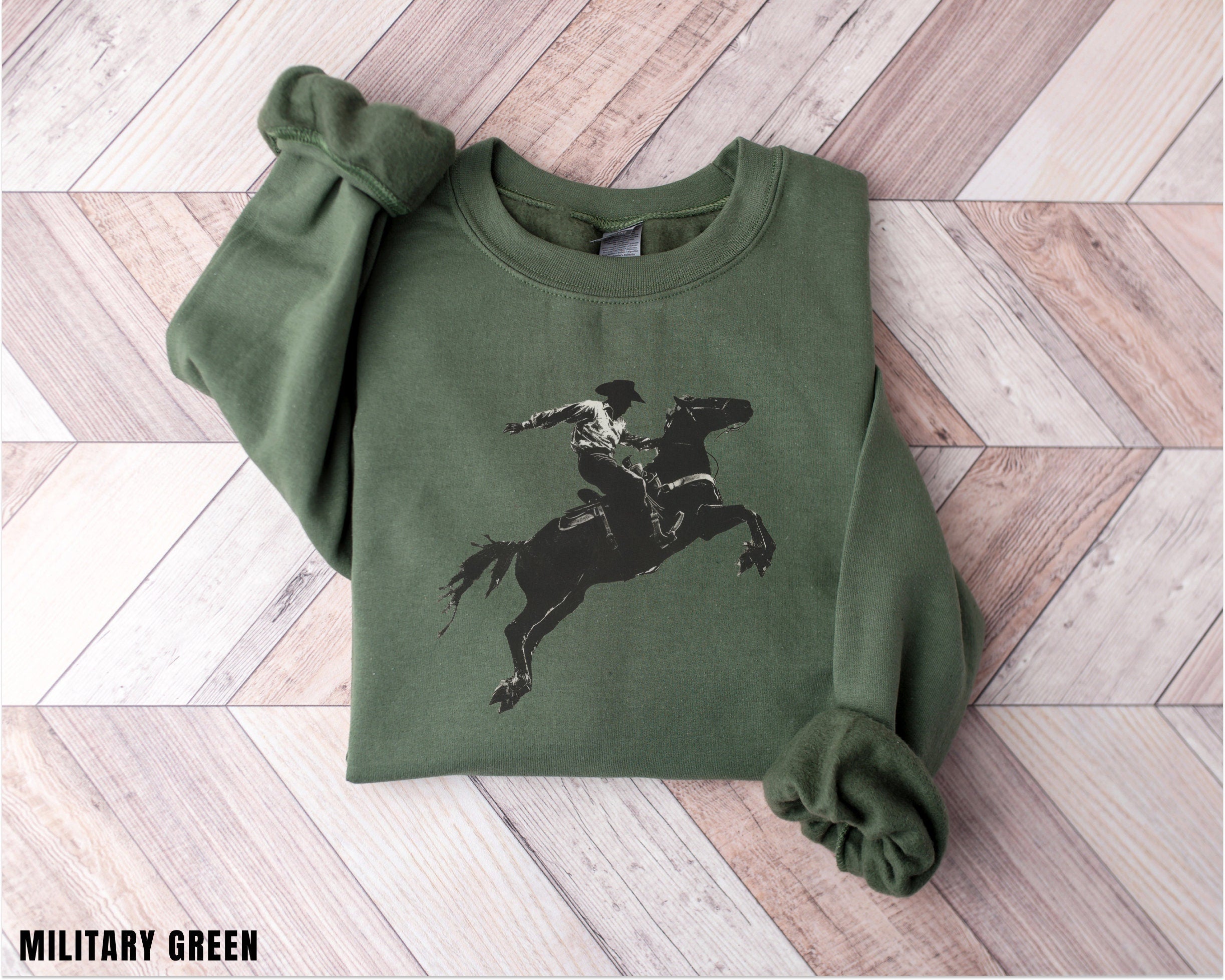 Cowboys Western Sweatshirt, American Western Graphic Crewneck, Rodeo Gift Shirt, Country Sweatshirt, Western Hoodie, Cowgirl Sweater, Horse