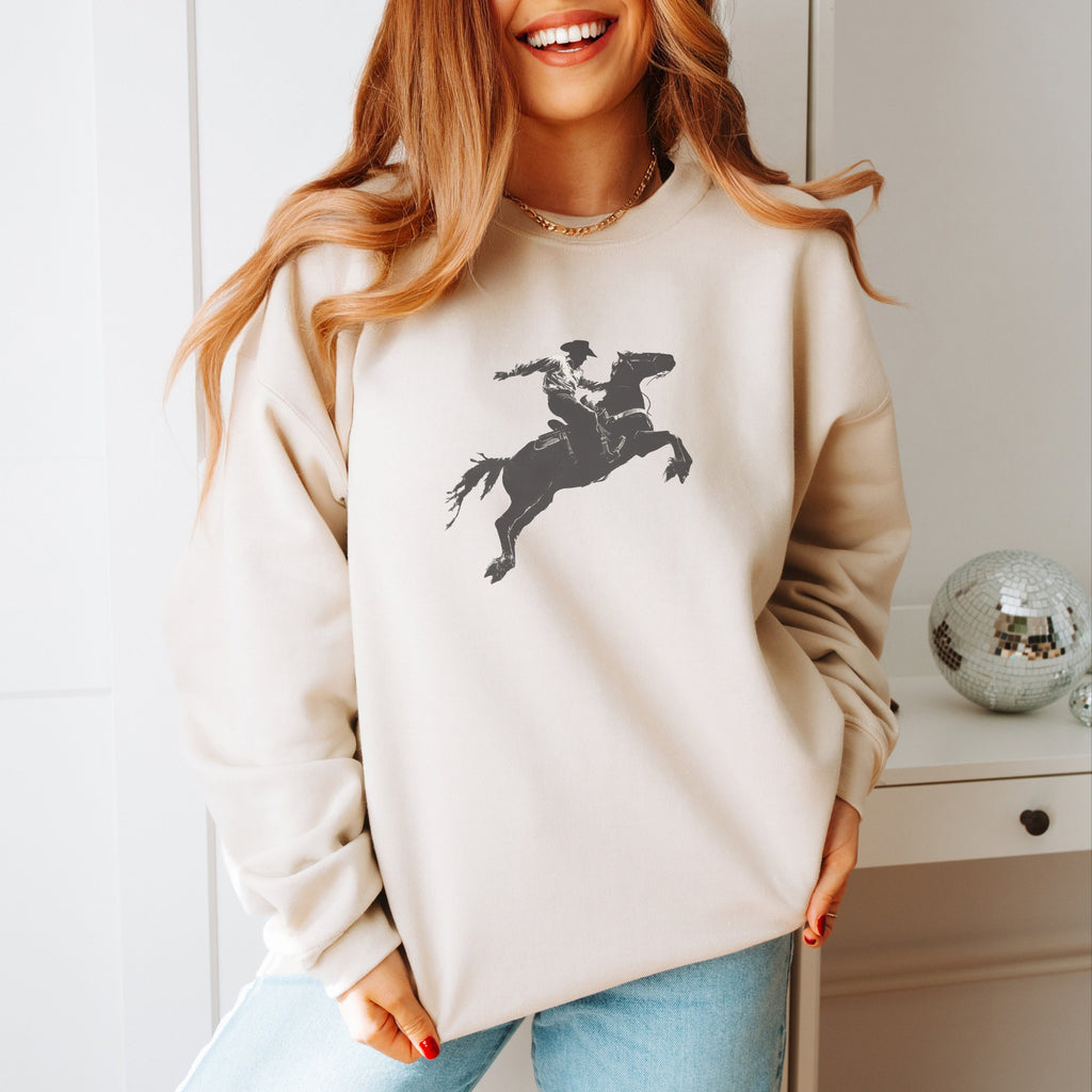 Cowboys Western Sweatshirt, American Western Graphic Crewneck, Rodeo Gift Shirt, Country Sweatshirt, Western Hoodie, Cowgirl Sweater, Horse