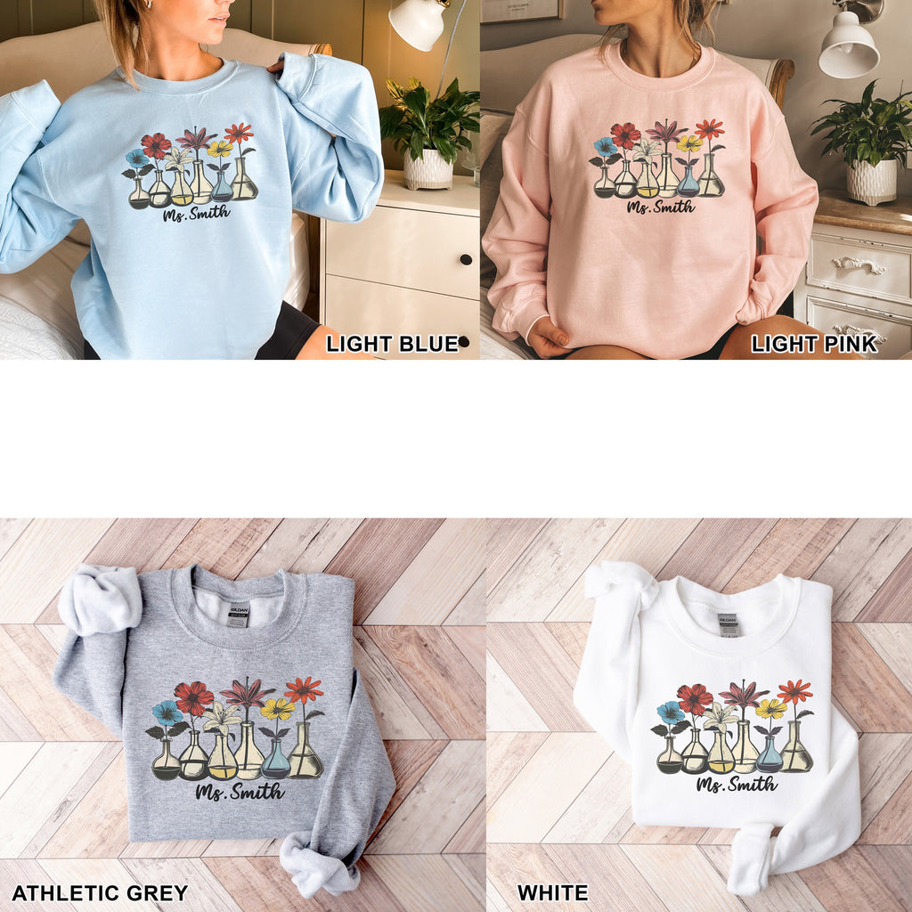 Custom Science Teacher Sweater, Science Shirt, Student Shirt, Cute Teacher Shirt, Gift For Teacher, Back To School Shirt, Chemist, Biology,