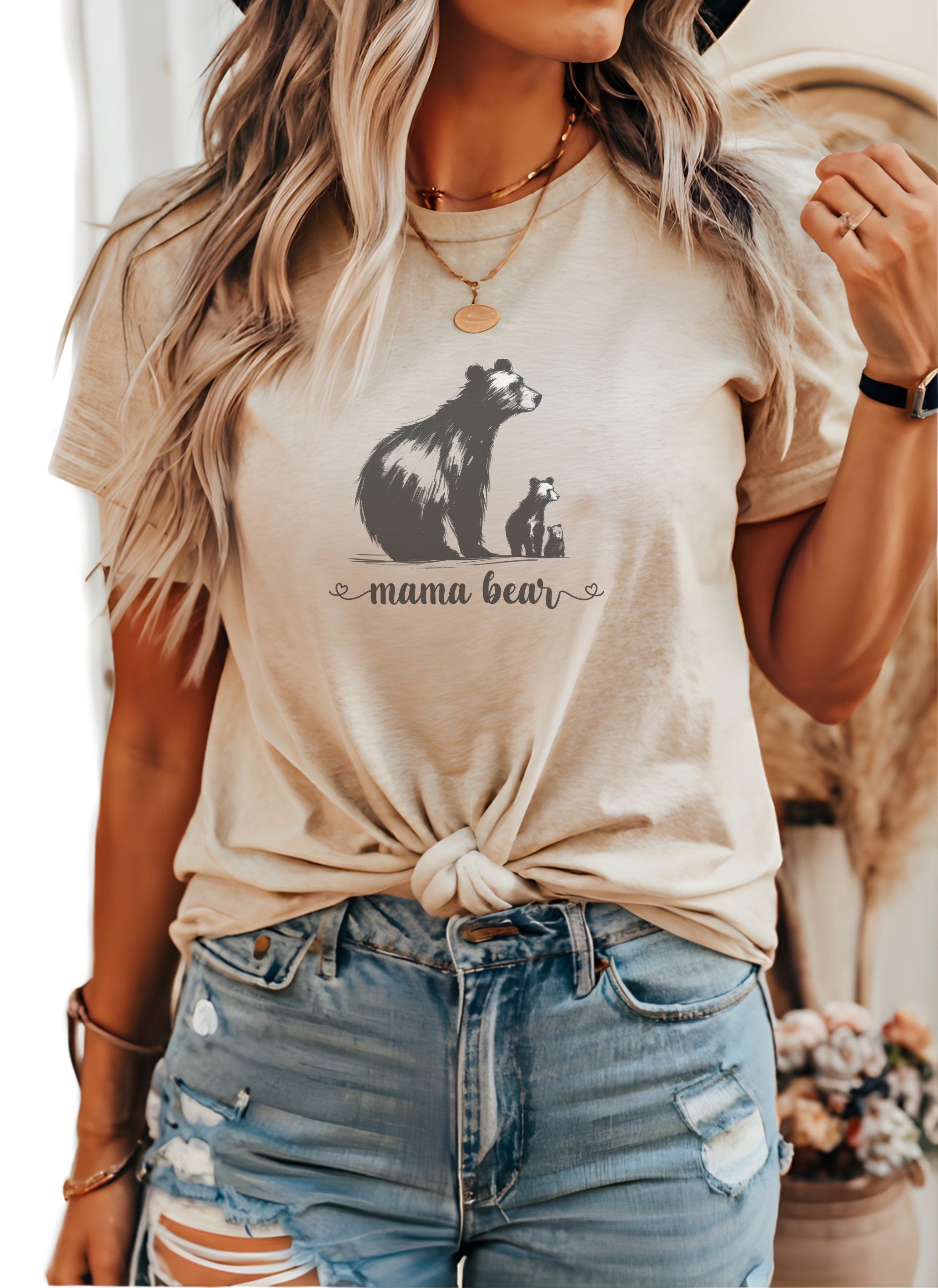 Mama Bear Mom Shirt, Cool Mothers Day Gift for Mom, New Mom Gift, Cute Mom Sweater, Baby Shower Gift, Mom Life Shirt, Bear with Cubs Shirt