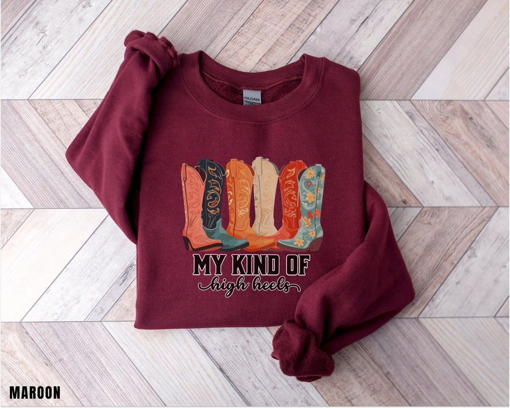 Funny Cowgirl Sweatshirt, Cute Cowboy Boots Shirt, Rodeo Sweatshirt, Country Concert, Western Shirt, Rodeo Shirt, Western, Girlfriend Gift