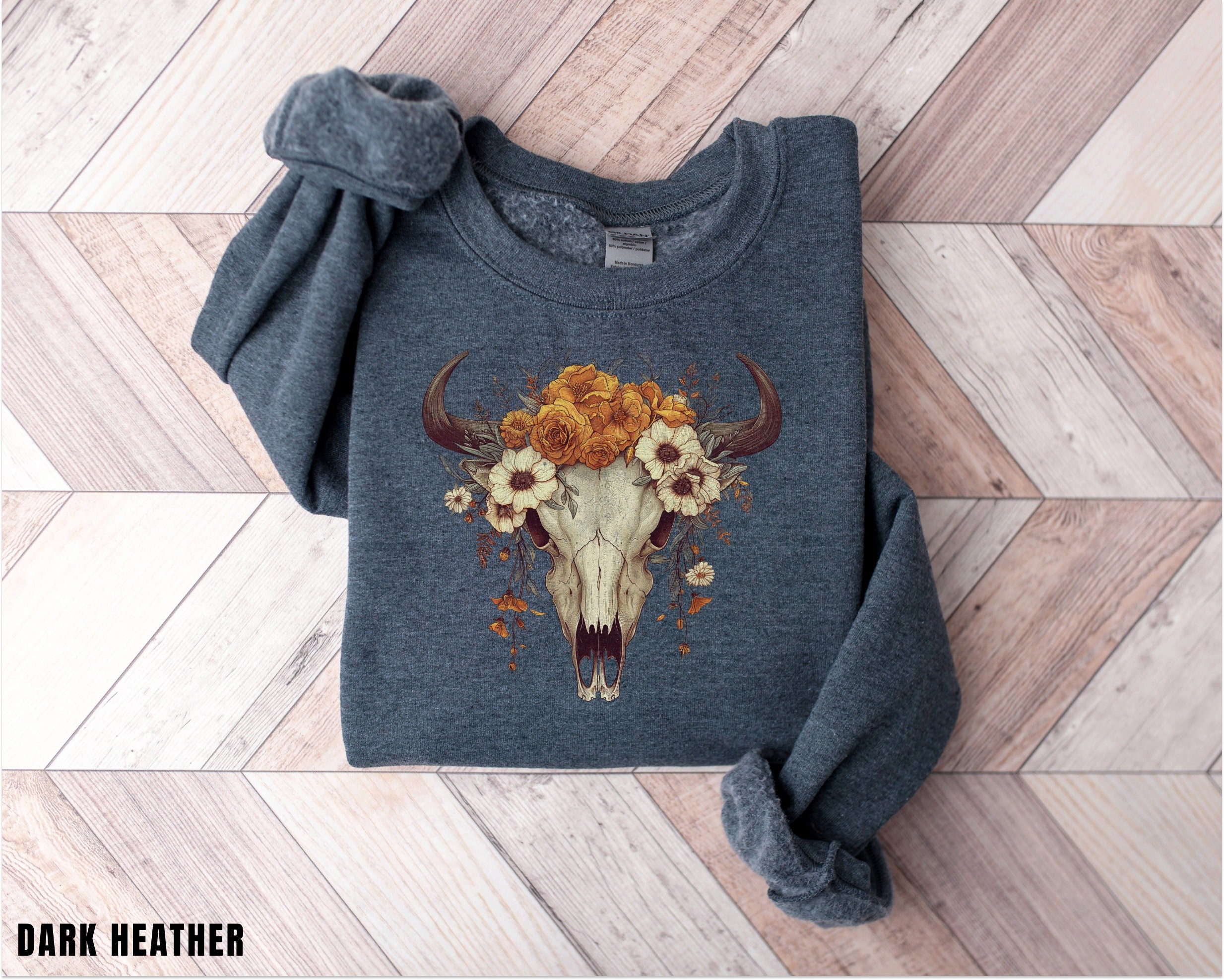 Boho Country Sweatshirt, Longhorn Shirt, Wild West Shirt, Outdoor Sweatshirt, Cowgirl Boho, Cowboy Shirt, Country Music Shirt, Gift GF