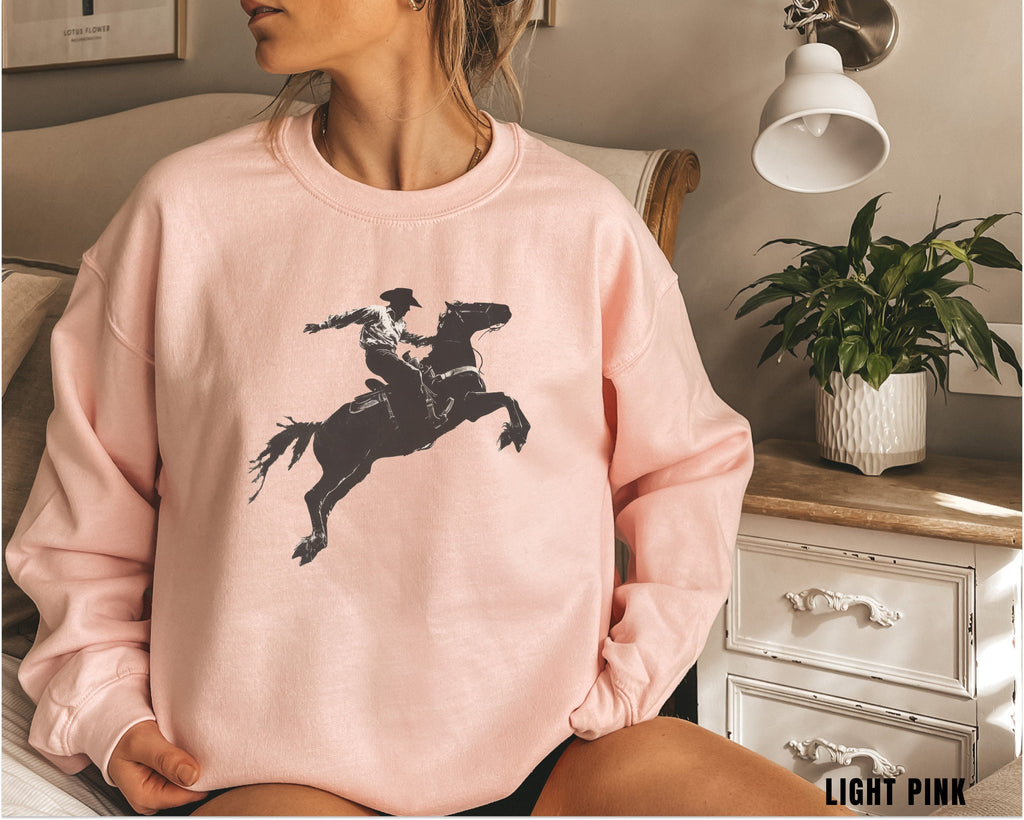 Cowboys Western Sweatshirt, American Western Graphic Crewneck, Rodeo Gift Shirt, Country Sweatshirt, Western Hoodie, Cowgirl Sweater, Horse