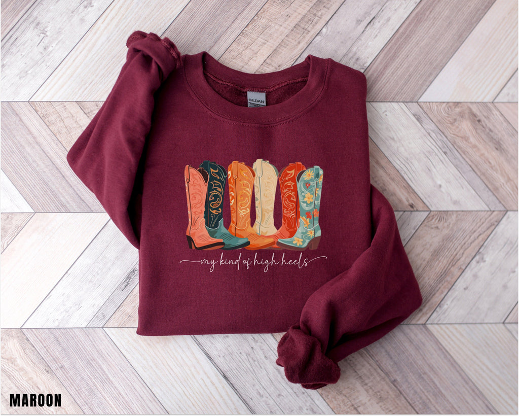 Funny Cowgirl Sweatshirt, Cute Cowboy Boots Shirt, Rodeo Sweatshirt, Country Concert, Western Shirt, Rodeo Shirt, Western, Girlfriend Gift