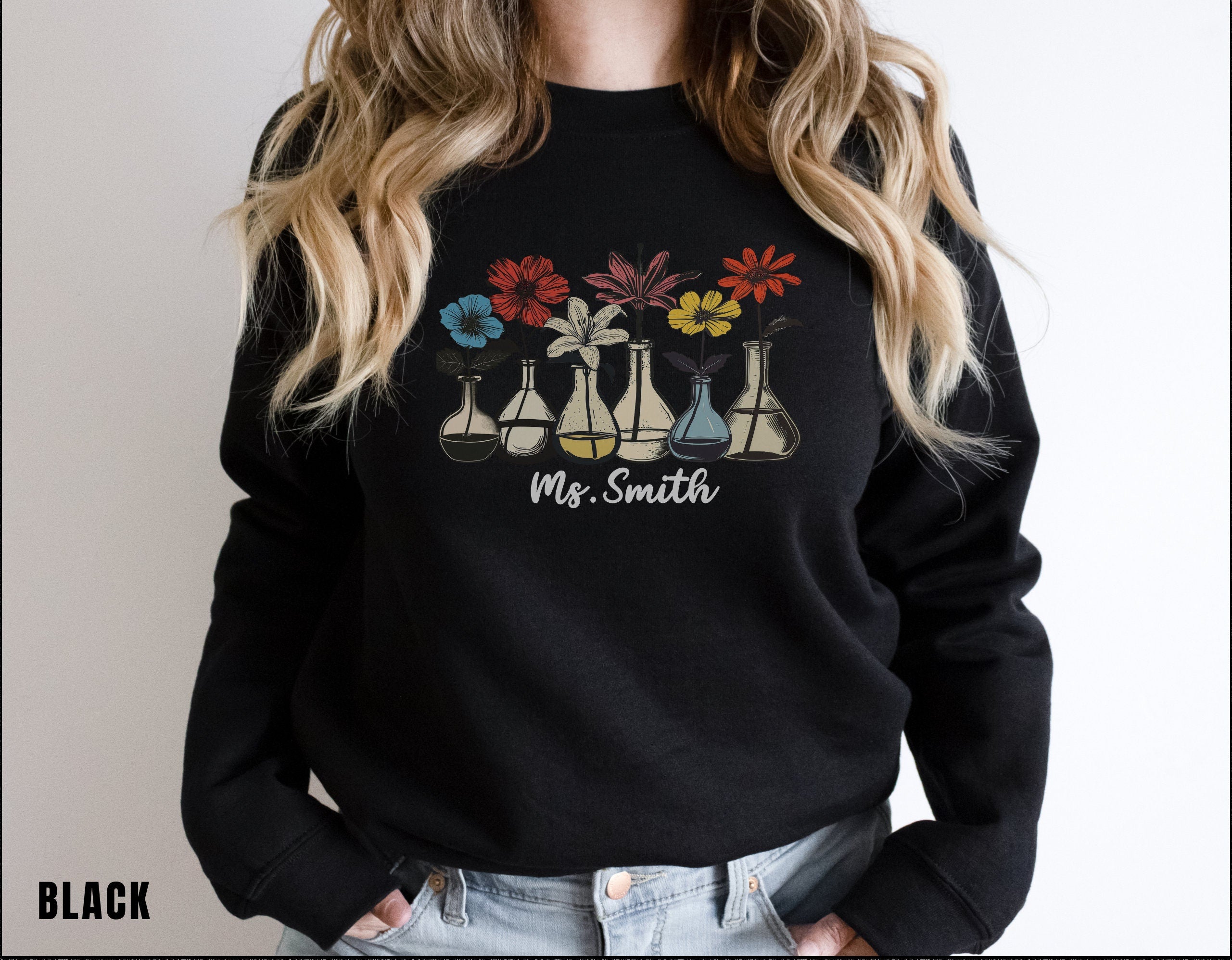 Custom Science Teacher Sweater, Science Shirt, Student Shirt, Cute Teacher Shirt, Gift For Teacher, Back To School Shirt, Chemist, Biology,