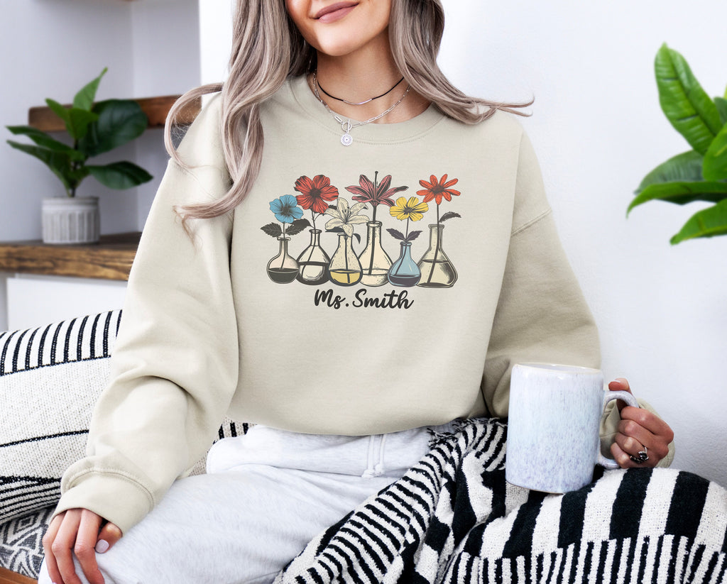 Custom Science Teacher Sweater, Science Shirt, Student Shirt, Cute Teacher Shirt, Gift For Teacher, Back To School Shirt, Chemist, Biology,