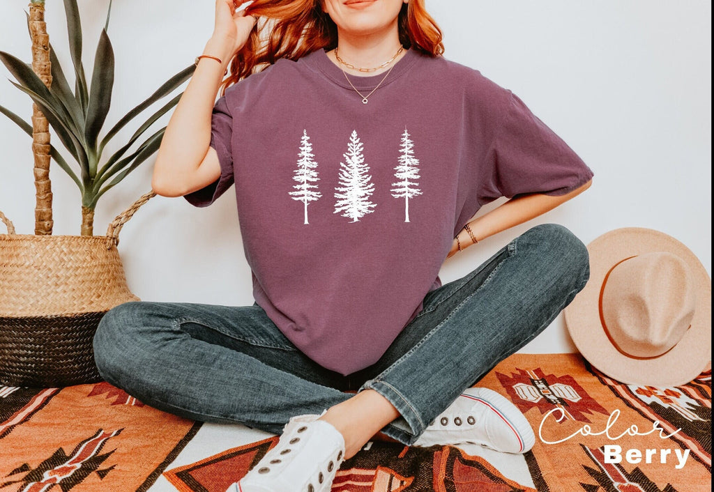 Tree Shirt, Comfort Colors Camping Shirt, Adventure Awaits, Camper Shirt, Nature Lover Tshirt, Sunset Hiking Shirt, Mountain Heart, Outdoors
