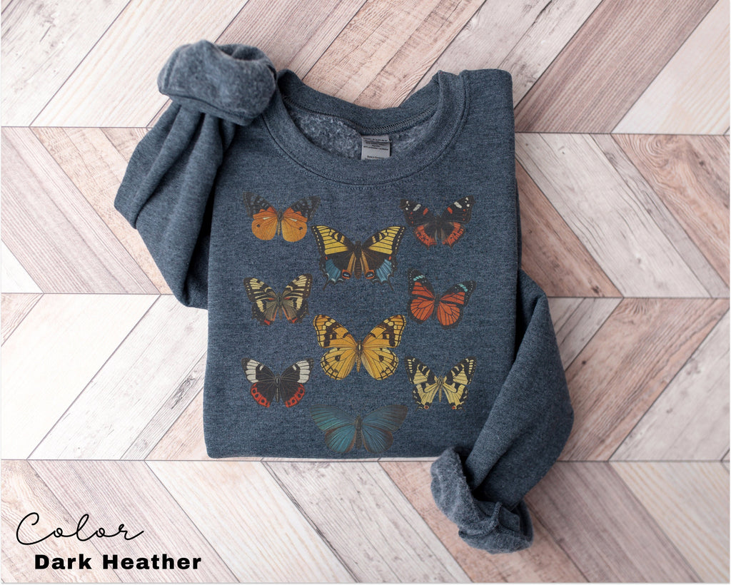 Butterfly Sweatshirt, Womens Spring Sweater, Boho Style , Gift for Women, Spring Butterfly, Moth Sweater, Bug Sweatshirt