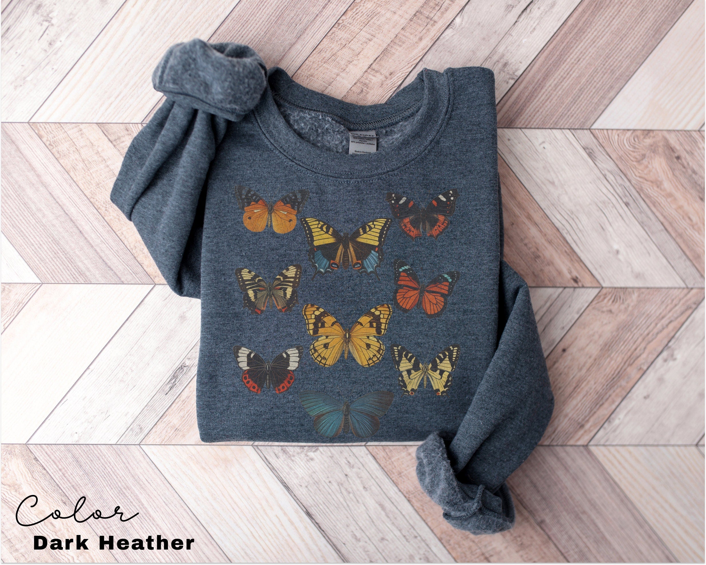 Butterfly Sweatshirt, Womens Spring Sweater, Boho Style , Gift for Women, Spring Butterfly, Moth Sweater, Bug Sweatshirt