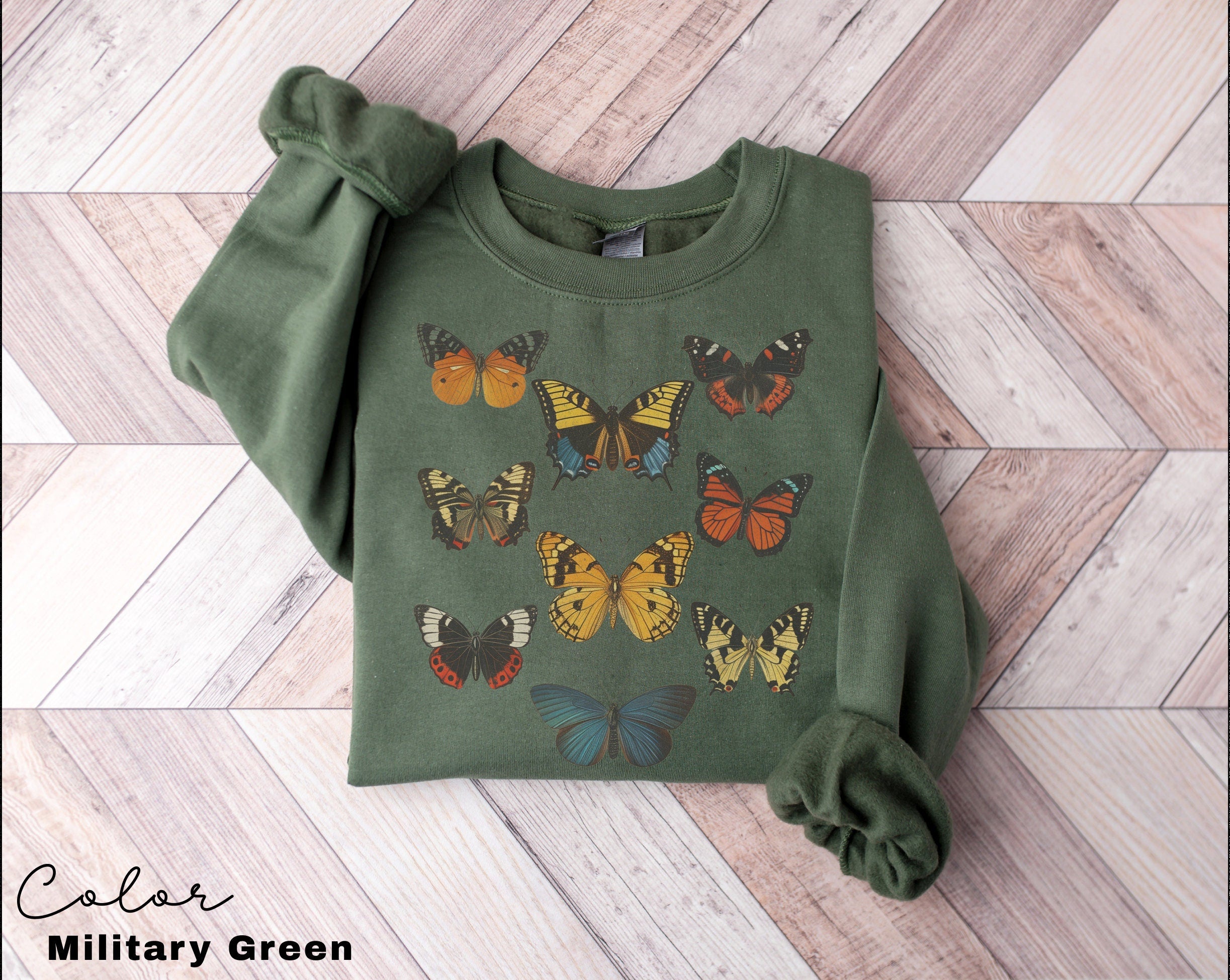 Butterfly Sweatshirt, Womens Spring Sweater, Boho Style , Gift for Women, Spring Butterfly, Moth Sweater, Bug Sweatshirt