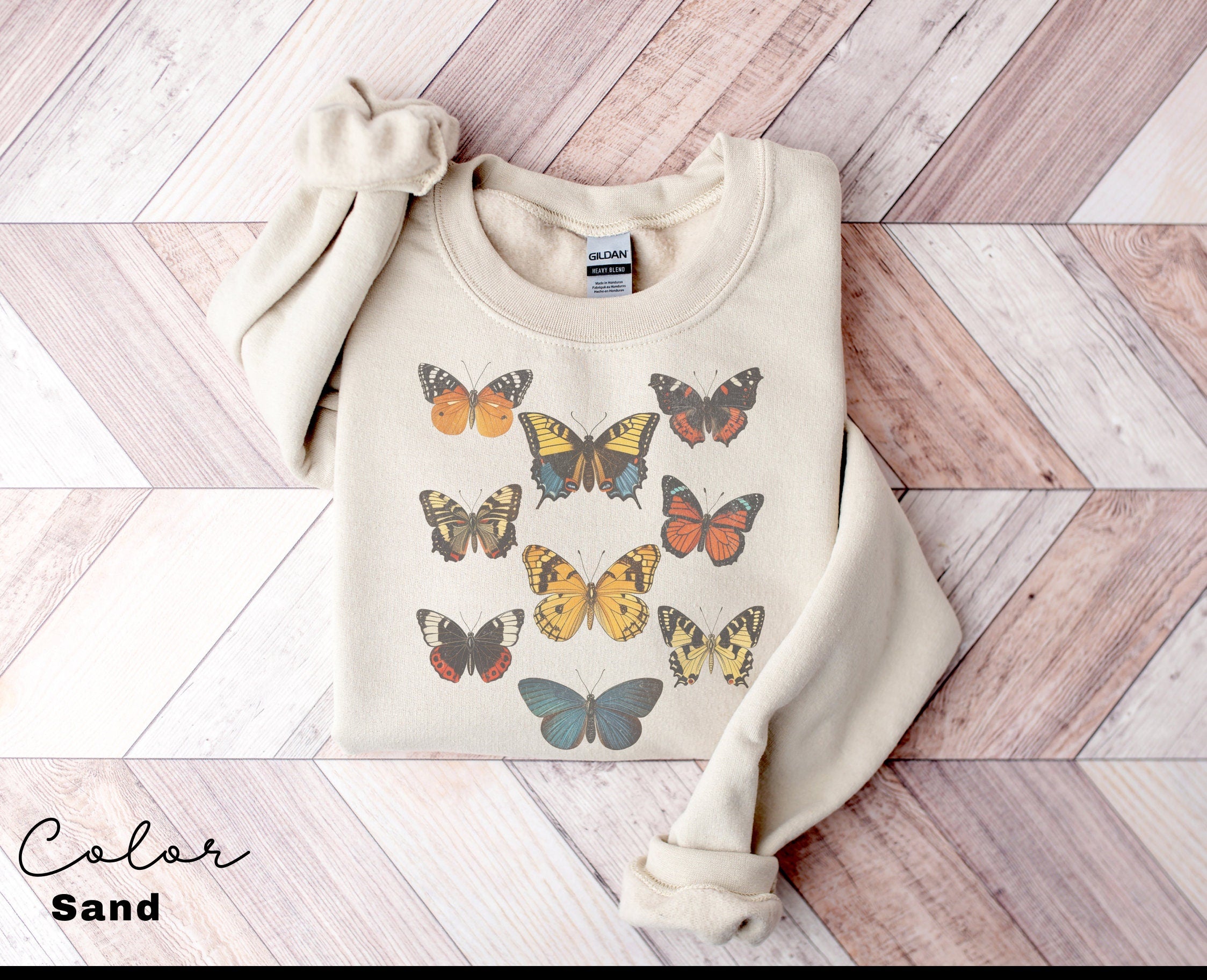 Butterfly Sweatshirt, Womens Spring Sweater, Boho Style , Gift for Women, Spring Butterfly, Moth Sweater, Bug Sweatshirt