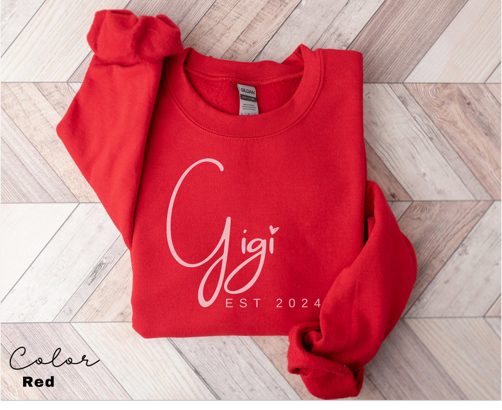 Personalized Gigi Sweatshirt, Gigi With Grandkids Names Hoodie, Gift For New Gigi, Custom sweatshirt, Gift for grandma, Grandmother Gift