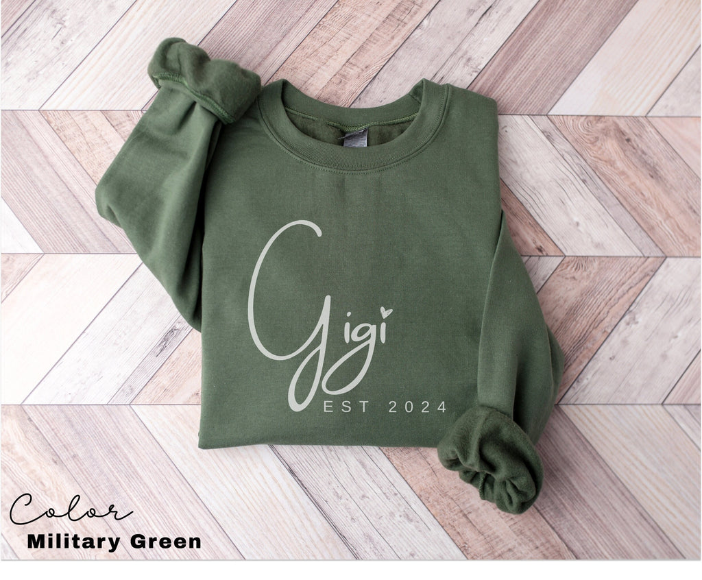 Personalized Gigi Sweatshirt, Gigi With Grandkids Names Hoodie, Gift For New Gigi, Custom sweatshirt, Gift for grandma, Grandmother Gift