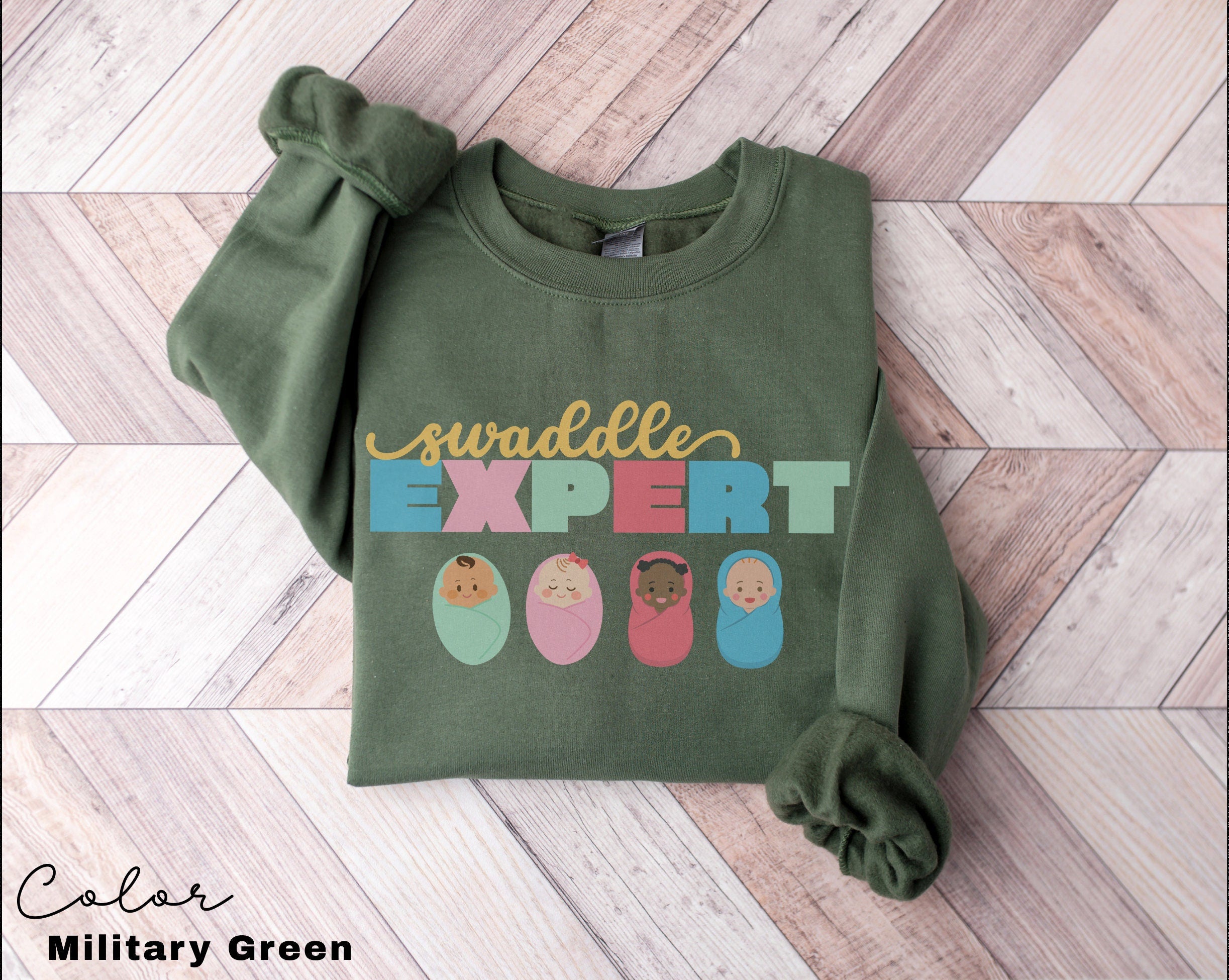 Swaddle Expert Sweatshirt, Labor And Delivery Sweastshirt, NICU Nurse Hoodie, Neonatal ICU Registered Nurse, Nurse Tee, Nursing Outfit