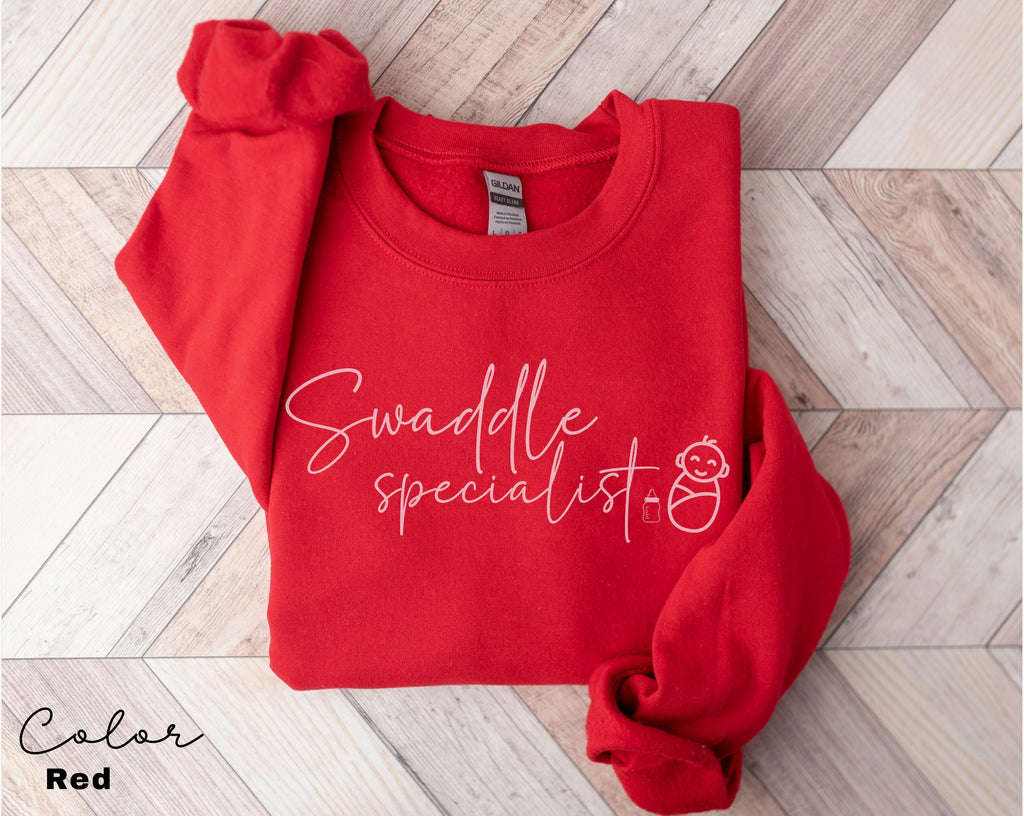 Swaddle Specialist Sweatshirt, Labor And Delivery Crewneck, NICU Nurse Hoodie, Neonatal ICU Registered Nurse, Nurse Pullover, Funny Nurse
