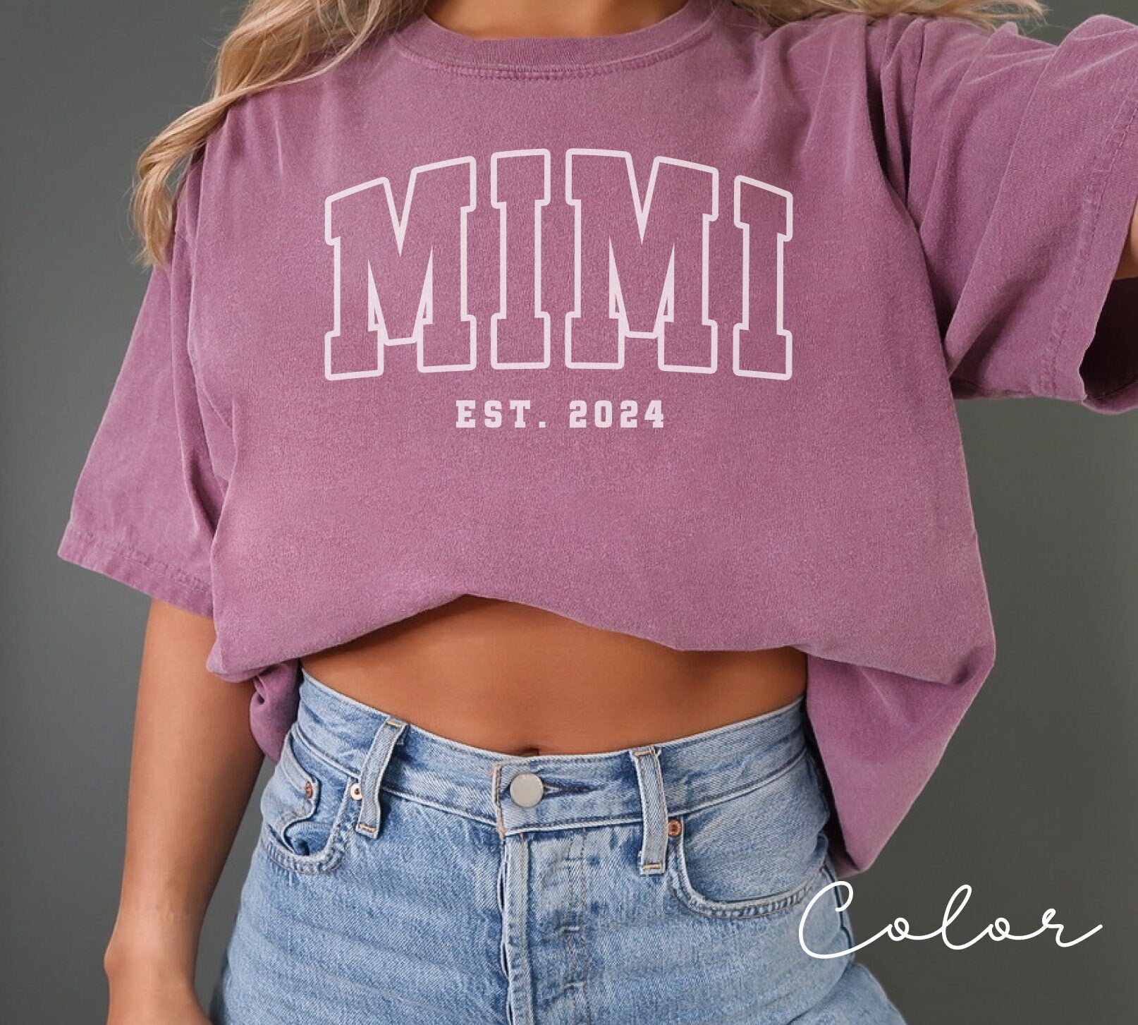 Personalized Mimi Shirt For Mother's Day Gifts, Grandma T-Shirt, Mother's Day Gift for Grandma, Mimi Gifts, Gift For Mom, Comfort Colors