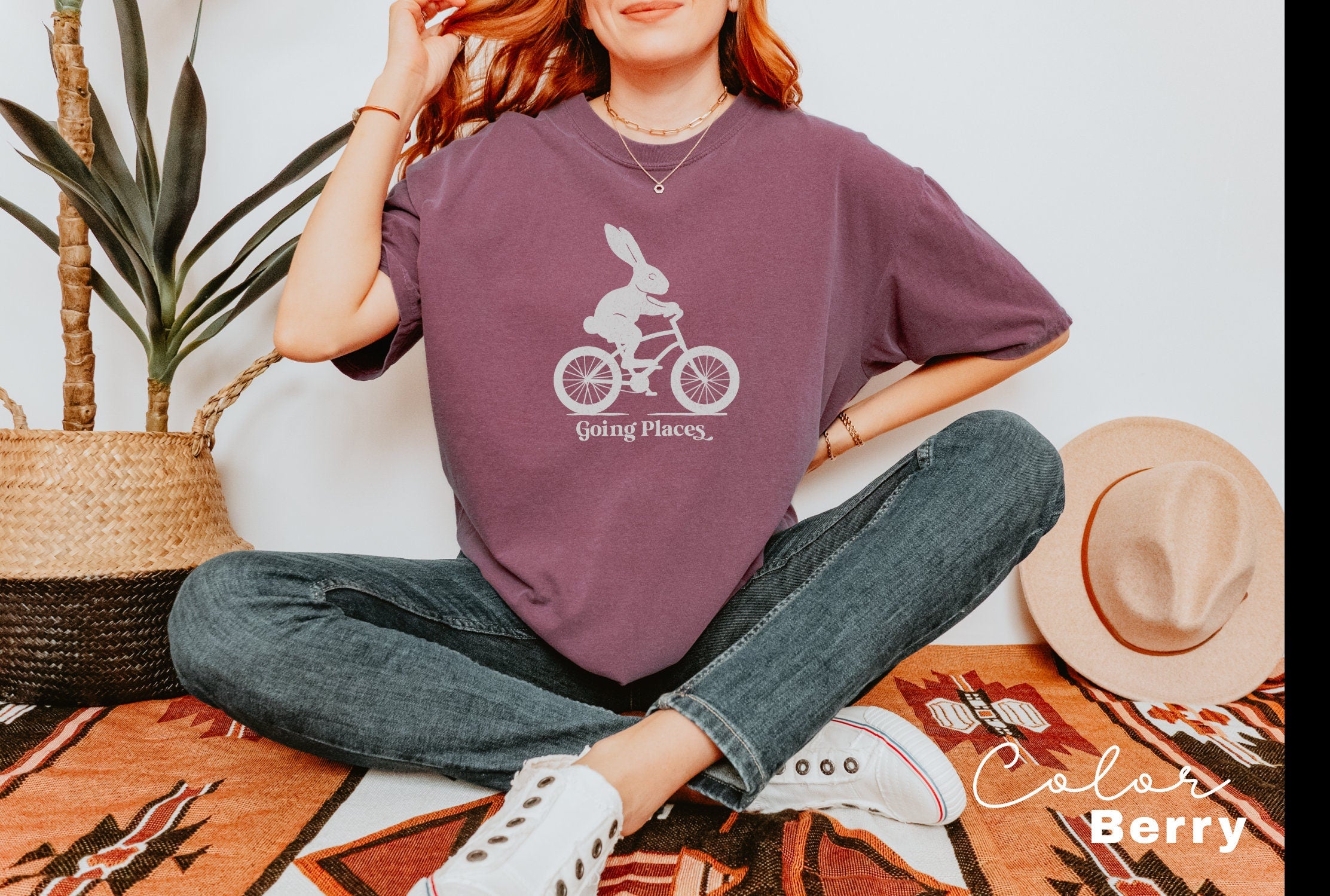 Motivational Shirt, Positive Saying Shirt, Bunny Rabbit Bike, Easter Shirt, Self Love Tshirt, Going Place Inspirational, Boss Mom