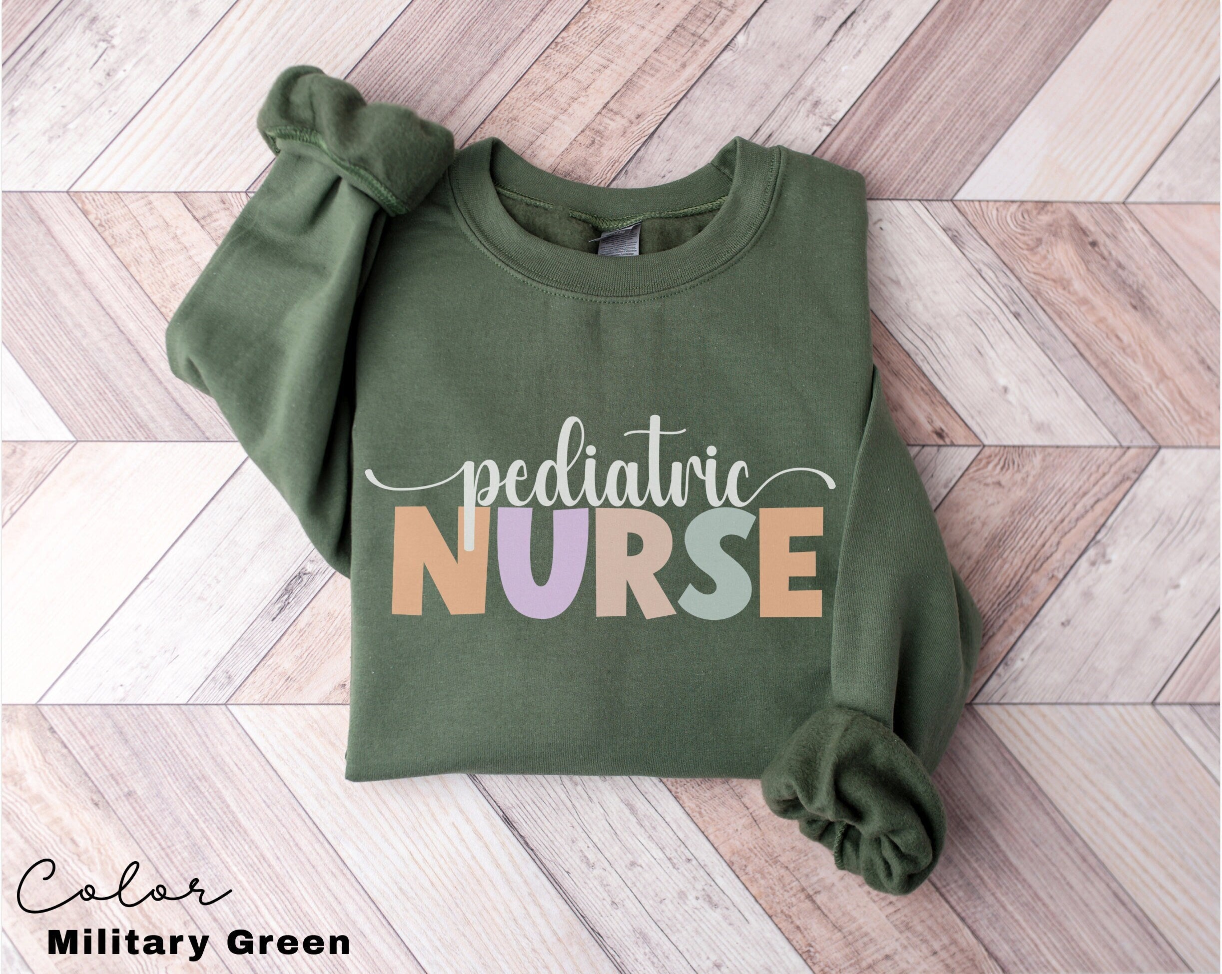 Pediatric Nurse Sweatshirt and Hoodie, PEDS Nurse Sweatshirt, PEDS Crewneck, Pediatrics Nurse RN Grad Sweater, Nursing Sweatshirt, Ped Nurse