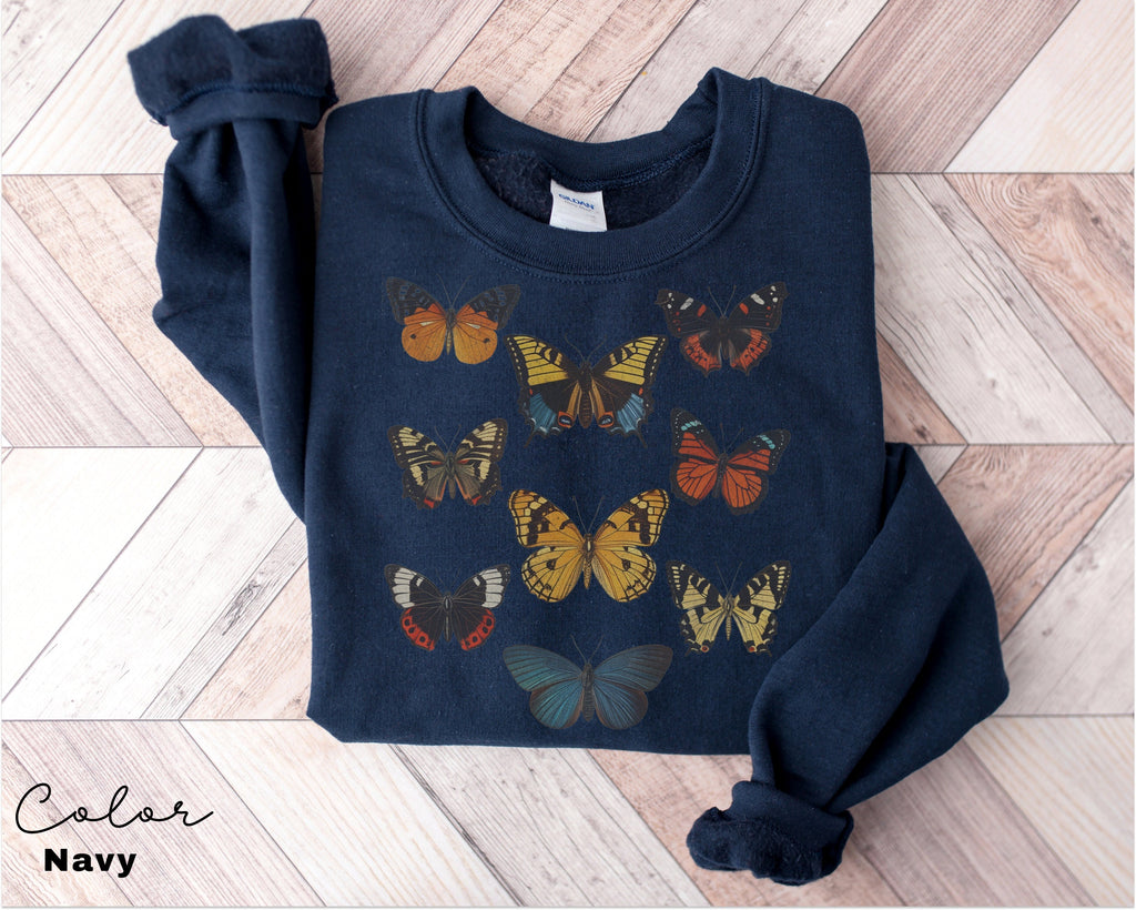 Butterfly Sweatshirt, Womens Spring Sweater, Boho Style , Gift for Women, Spring Butterfly, Moth Sweater, Bug Sweatshirt