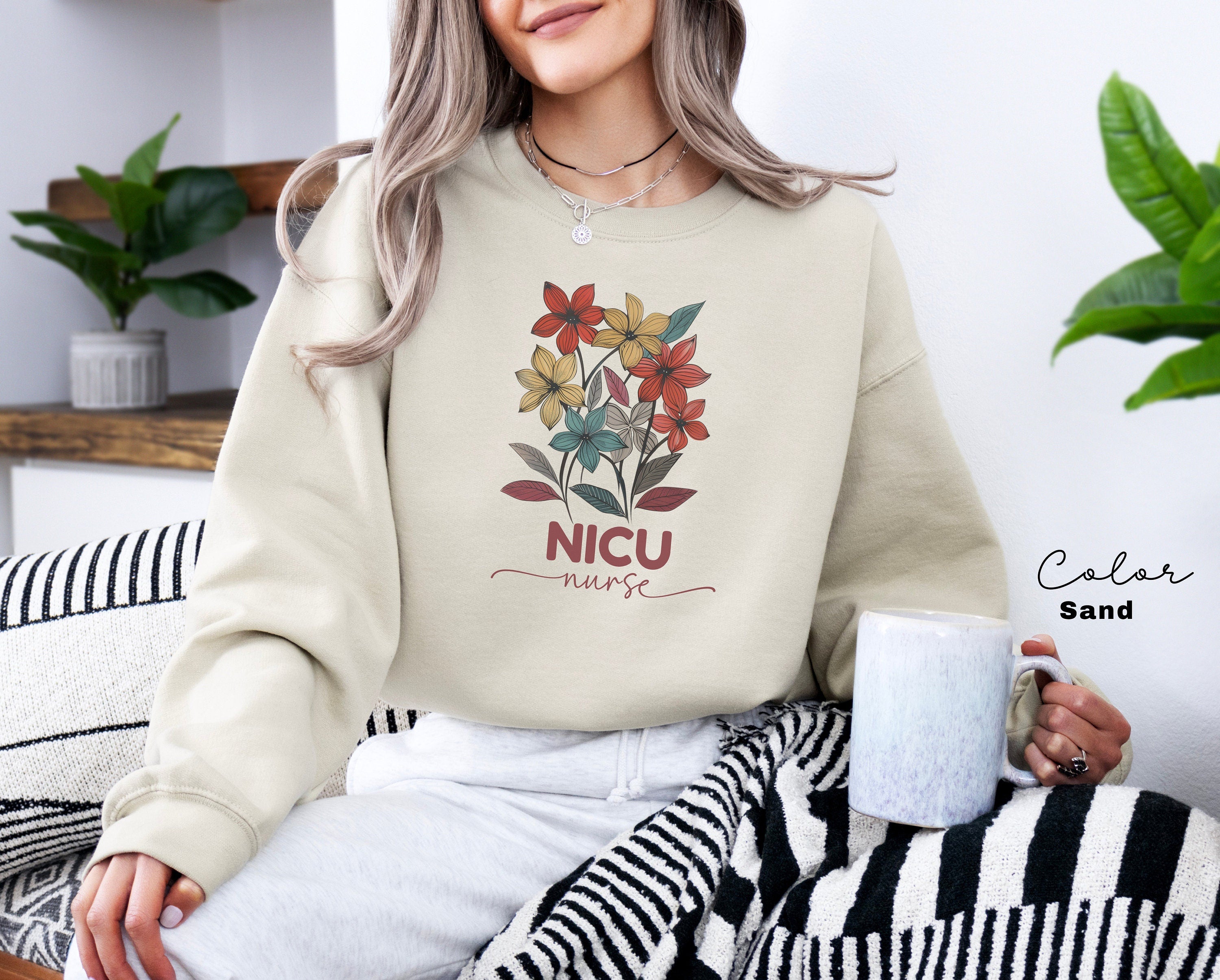 Floral Nicu Sweatshirt, Nicu Nurse Gifts, Nicu Sweatshirts, Nicu Sweaters, Nicu Team Sweater, Nicu Nurse Life Shirt, Neonatal Intensive Care