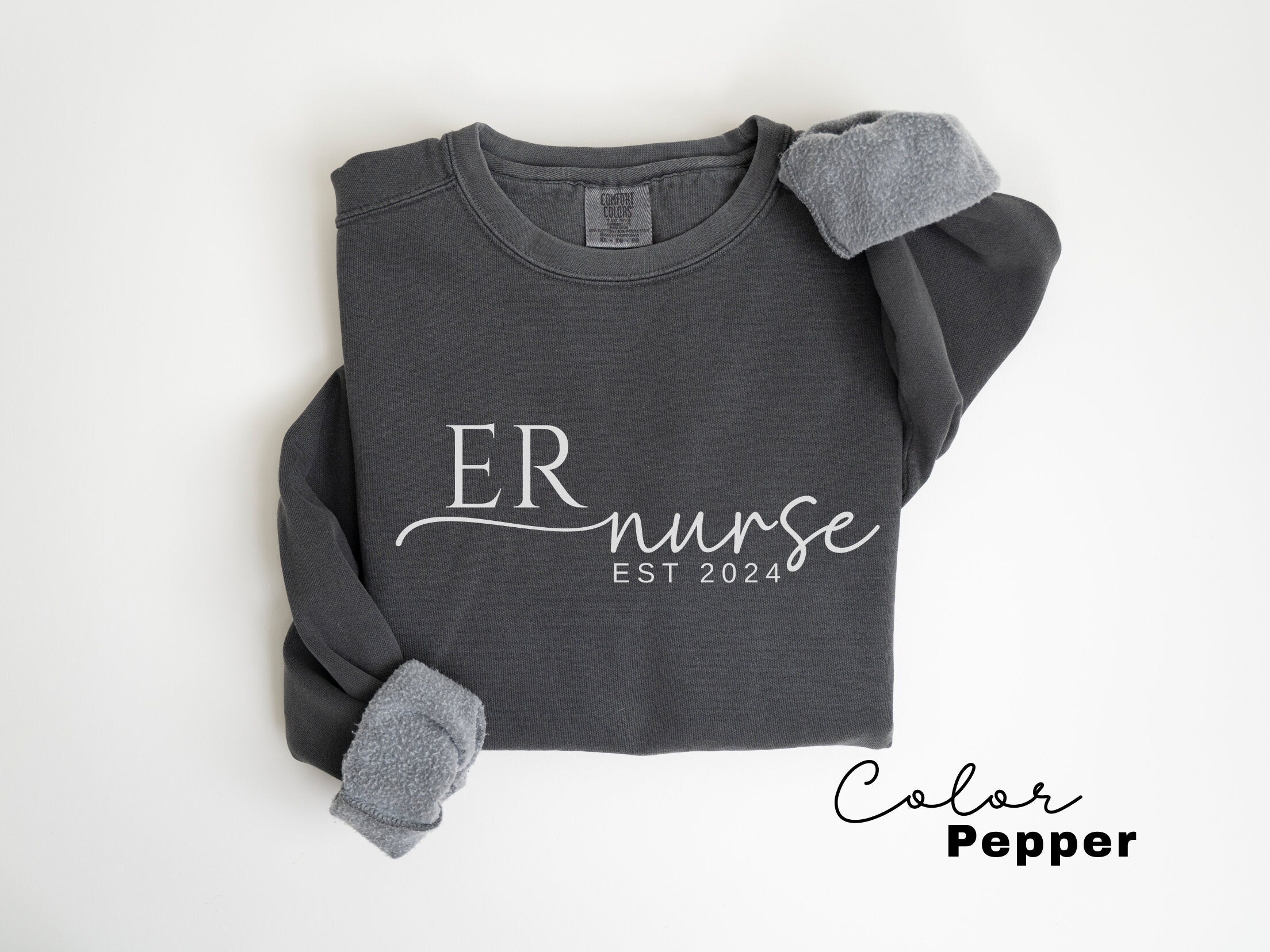 ER Nurse Sweatshirt, Comfort Colors Sweatshirt, Emergency Nurse Sweater, ER Nurse Crewneck Sweatshirt, ER Nurse Appreciation Gift,