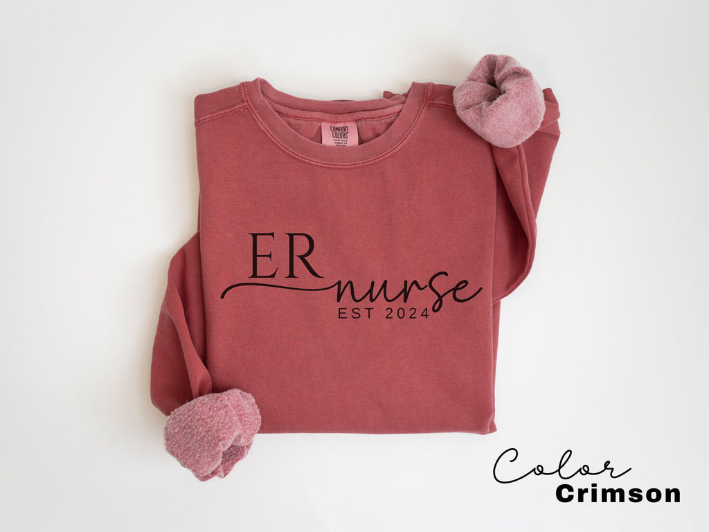 ER Nurse Sweatshirt, Comfort Colors Sweatshirt, Emergency Nurse Sweater, ER Nurse Crewneck Sweatshirt, ER Nurse Appreciation Gift,