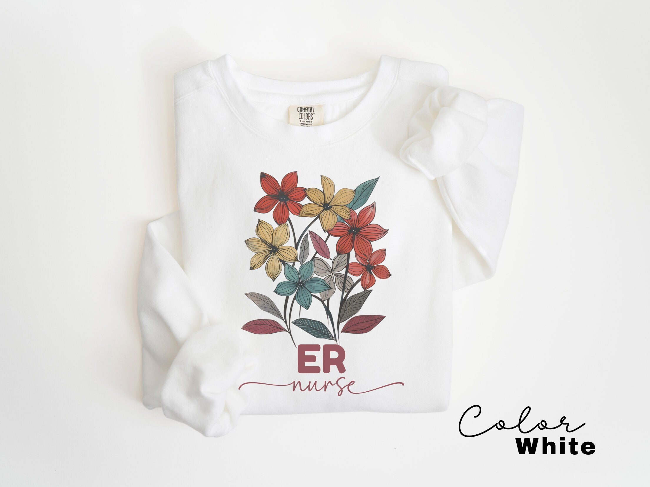 ER Nurse Sweatshirt, Comfort Colors Sweatshirt, Emergency Nurse Sweater, ER Nurse Crewneck Sweatshirt, ER Nurse Appreciation Gift,