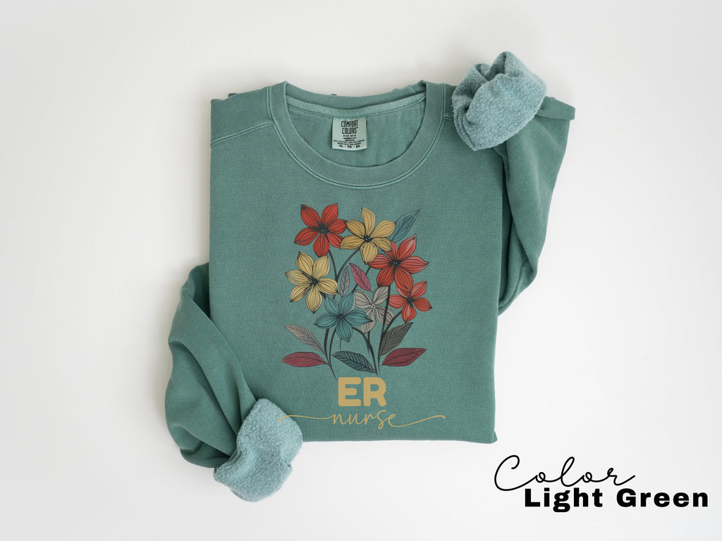 ER Nurse Sweatshirt, Comfort Colors Sweatshirt, Emergency Nurse Sweater, ER Nurse Crewneck Sweatshirt, ER Nurse Appreciation Gift,