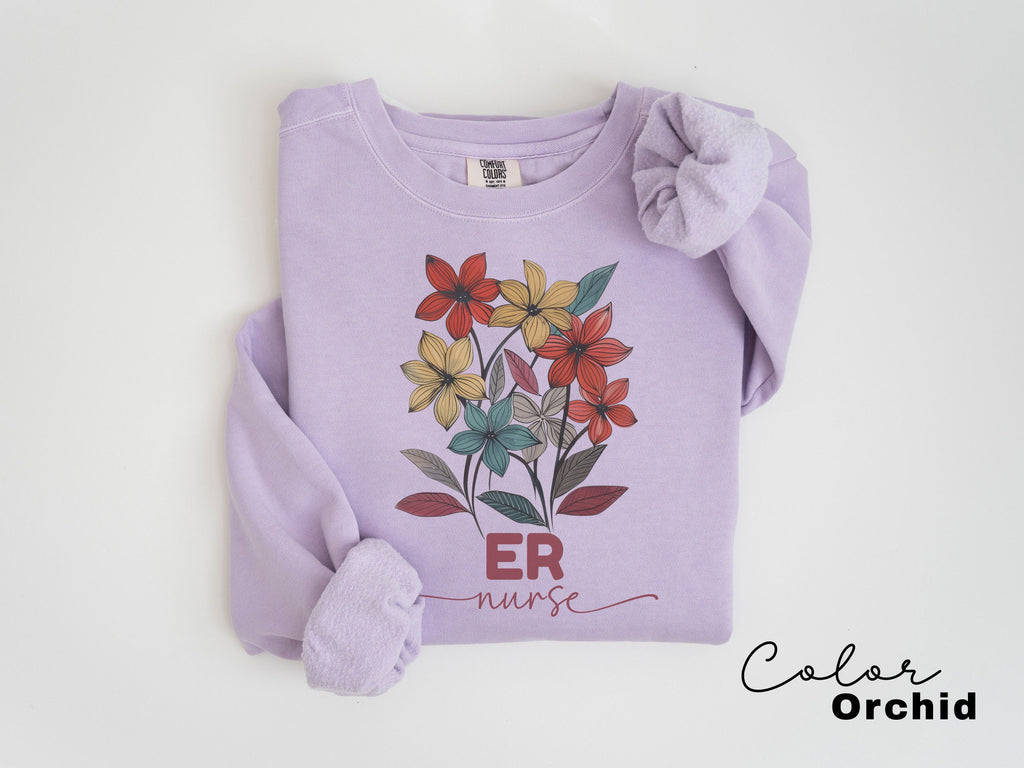 ER Nurse Sweatshirt, Comfort Colors Sweatshirt, Emergency Nurse Sweater, ER Nurse Crewneck Sweatshirt, ER Nurse Appreciation Gift,