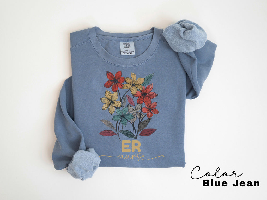 ER Nurse Sweatshirt, Comfort Colors Sweatshirt, Emergency Nurse Sweater, ER Nurse Crewneck Sweatshirt, ER Nurse Appreciation Gift,