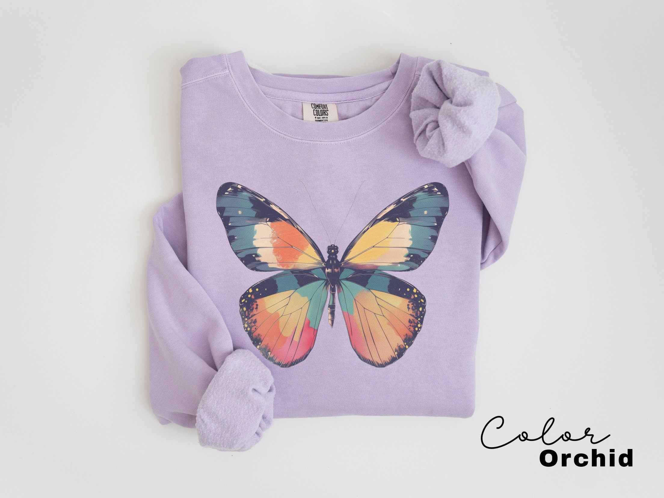 Butterfly Sweatshirt, Cottagecore Sweater, Fiarycore, Graphic Sweatshirt, Butterfly Womens Crewneck, Spring Sweatshirt, Forestcore